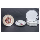 Tree of Life Milk Glass Snack Plates and More Lot
