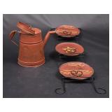 Nice Large Plate Rack with Plates & Watering Can