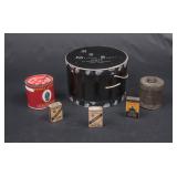 Vintage Tins and Hat Box Lot