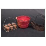 Lot of Rustic Planter & Decor Items