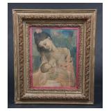 Framed Picasso Print of Mother Nursing Baby