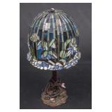Nice Stained Glass Lamp with Water Lily Base