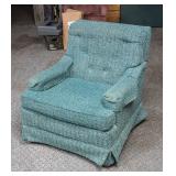 Tweed Upholstered Mid Century Chair