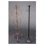Metal Scrollwork Toilet Paper Holder & Stand