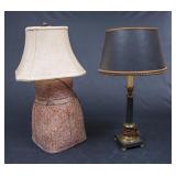 Rustic Basket & Colonial Style Lamps Lot