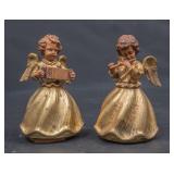 Vintage Gold Musical Angles with Instruments