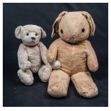 Vintage Velveteen Rabbit and Stuffed Bear