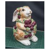 Fitz and Floyd Blackberry Rabbit Lidded Box