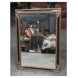 Nice Large Gold and Black Beveled Wall Mirror