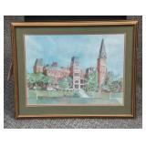 Mark A. Ballard Signed Watercolor Framed Print