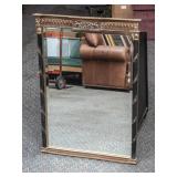 Nice Gold and Black Framed Beveled Wall Mirror