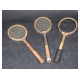 Lot of Vintage Tennis Rackets