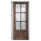 Vintage Solid Core Wood Door with Wavy Double