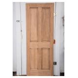 Solid Core Unfinished Wood Door with Panels