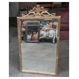 Very Large Gold Framed Beveled Wall Mirror