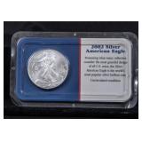 2 - 2001, 1 - 2002 Uncirculated American Silver