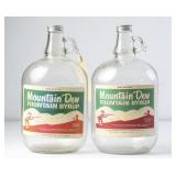 Lot of 2 Mountain Dew 1g Syrup Bottles