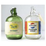 Lot of Pepsi and Teem 1g Syrup Bottles