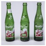 Lot of 3 Mountain Dew Hillbilly Name Bottles