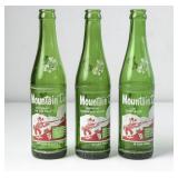 Lot of 3 Mountain Dew Hillbilly Name Bottles