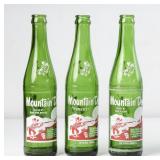 Lot of 3 Mountain Dew Hillbilly Name Bottles