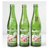 Lot of 3 Mountain Dew Hillbilly Name Bottles