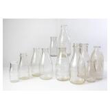 Biltmore Crate w/Embossed Clear Glass Milk Bottles