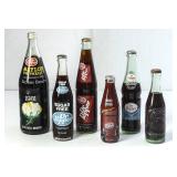 Lot of 6 Dr. Pepper Filled Bottles