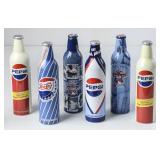 6 Pepsi Filled Metal Bottles