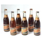 Lot of 6 Double Dot Pepsi Cola Bottles with