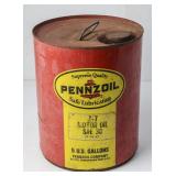 Pennzoil 5 Gallon Motor Oil Metal Container