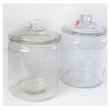 Lot of 2 Glass Counter Display Jar