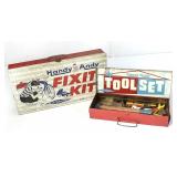 Handy Andy Tool Set with Tools & Fixit Kit Box