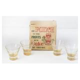 4 Coca-Cola Punch Glasses in Box