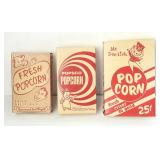 3 Vintage Popcorn Boxes