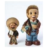 Vintage Blushing Willy Bartender & Hillbilly Doll