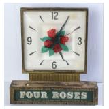 Four Roses Whisky Lighted Wall Clock