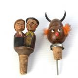 Anri Kissing Couple and Viking Bottle Stoppers
