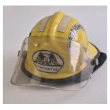 Vintage Yellow Firefighter Helmet w/Shield