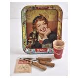 Coca-Cola Tray, Ice Picks, Paper Cups & More