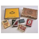 Lot with Cigar Boxes & Tobacco Tins