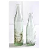 2 Quality Brand Soda Water Straight Side Bottles
