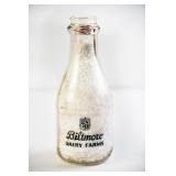 Biltmore Dairy Farms Round Quart Clear Milk Bottle