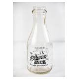 Biltmore Dairy Farms Round Quart Clear Milk Bottle