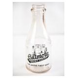 Biltmore Dairy Farms Round Quart Clear Milk Bottle