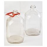 2 Biltmore Dairy Farms Gallon Clear Milk Bottles