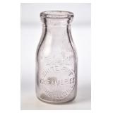 White Pine Creamery, NC Embossed 1/2 Pint Bottle
