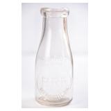 R.R.R., NC Embossed Pint Milk Bottle