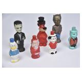 Lot of 7 Vintage Colgate Soaky Bubble Bath Bottles