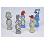 Lot of 5 Vintage Colgate Soaky Bubble Bath Bottles